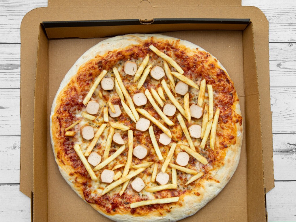 Hot Dog and Fries Pizza